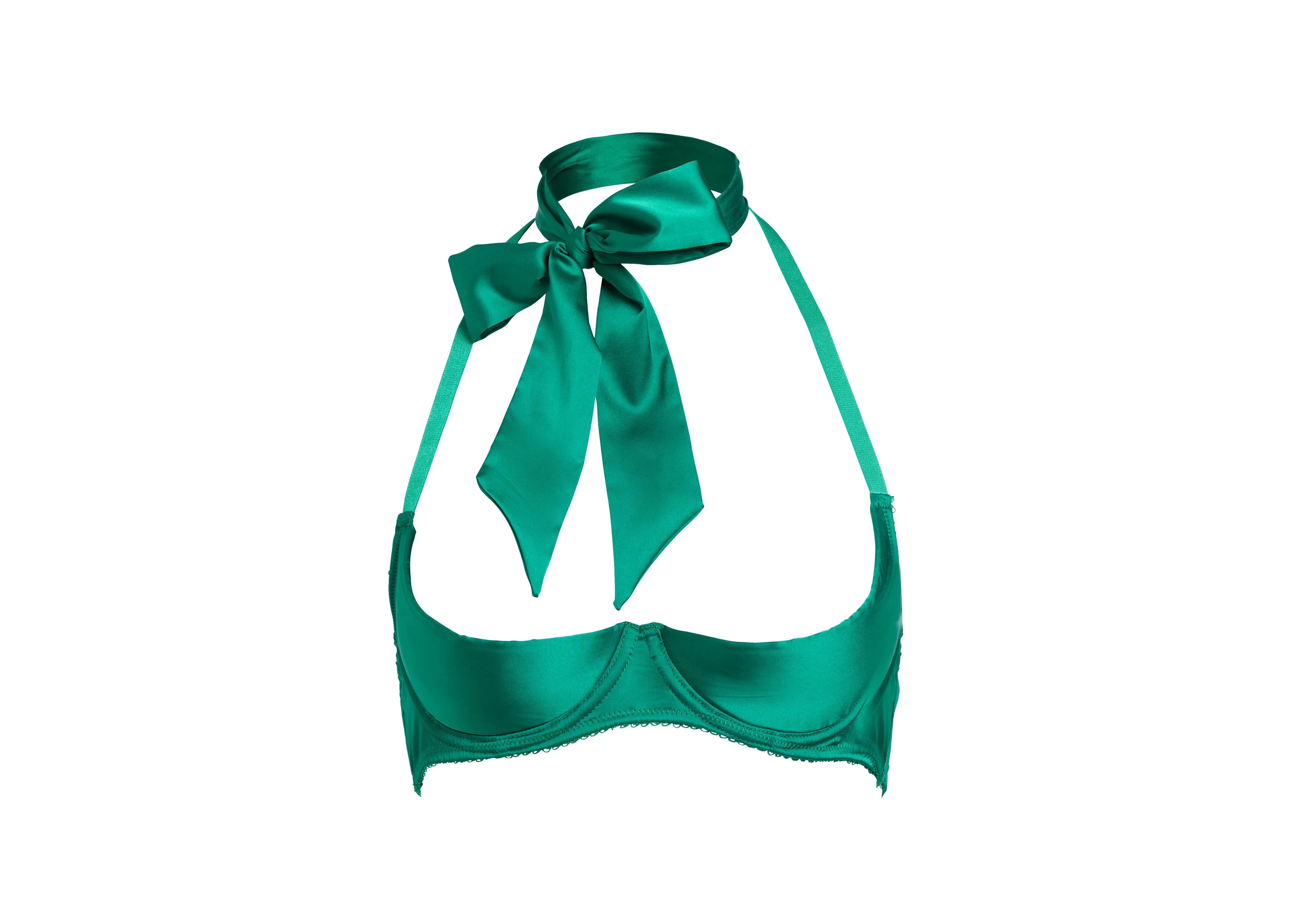 Beau Teese Quarter Cup Bra - Emerald - Image 4